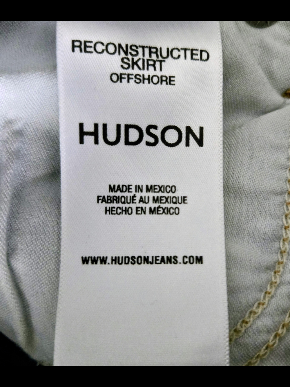 Hudson Reconstructed Denim Maxi Skirt with Front High Slit Womens 26 Waist - Picture 5 of 13